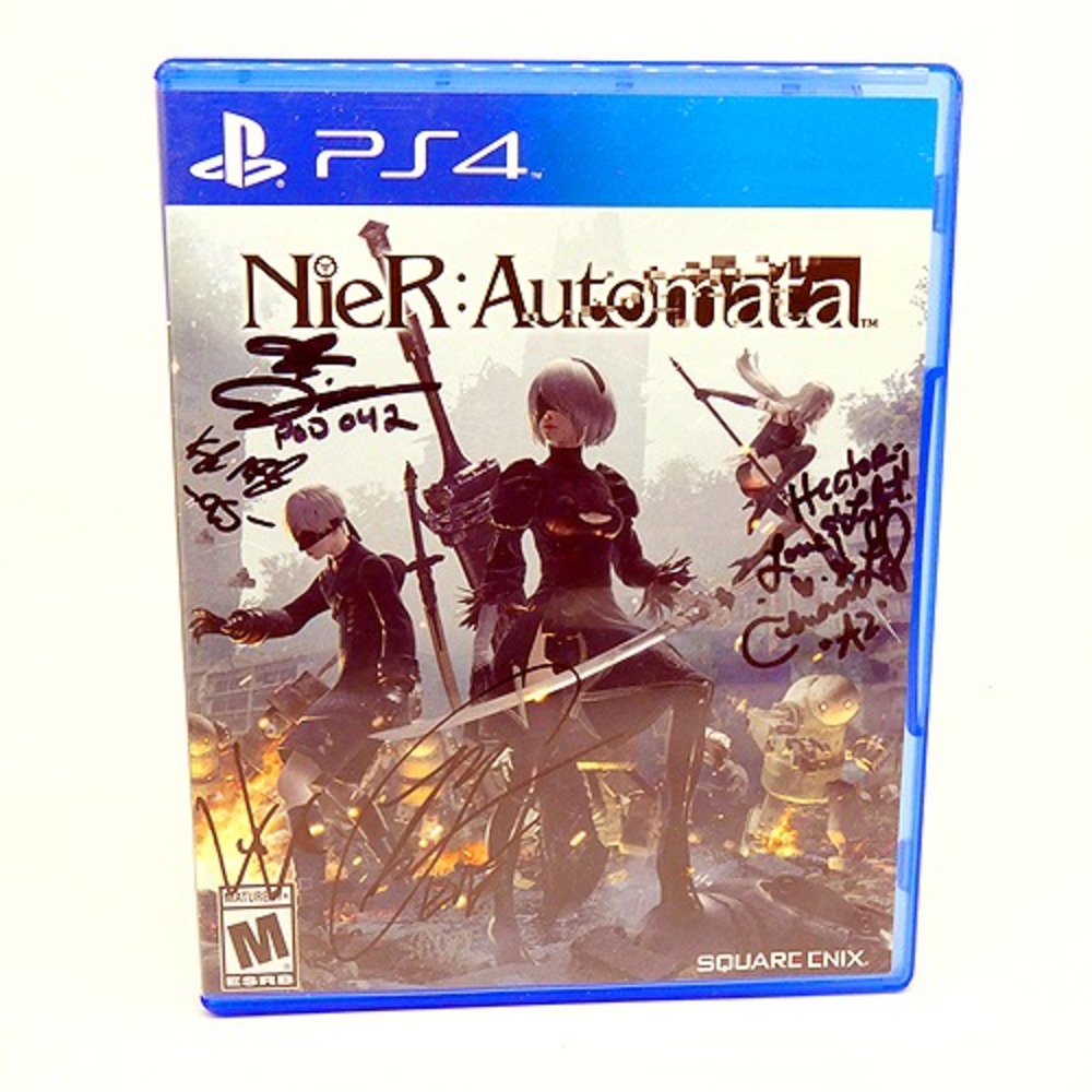 4x Autographed Nier Automata Sony PlayStation 4 PS4 DC Douglas Cherami Leigh Ray